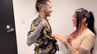 Ladyboy and 2 beauties fuck a tantaly sex doll