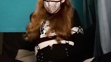 Cute trans cutie jerks off and shakes during the time that cumming - 13 image