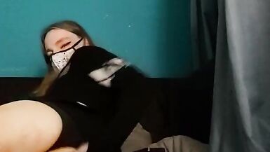 Cute trans cutie jerks off and shakes during the time that cumming - 2 image