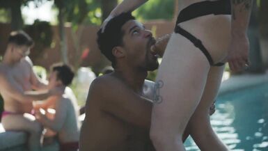 Transgender Chap Drilled by Hung Queer Tag Team