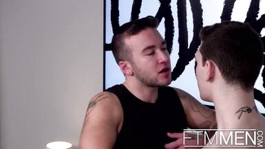 FTM Dudes - Twink stuffs large dick into FTM bad lad bonus aperture - 4 image