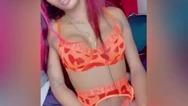 TS ARBY MEATS MASTURBATING BIGGEST DICK - 1 image