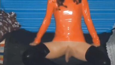 One More movie in my latex costume with leather nylons I had the majority priceless ride here to a orgasmic delight - 3 image