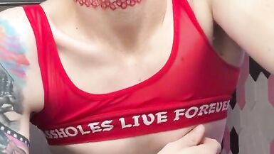 Femboi Kara Acquires Pegged, Edged, Made To Squirts and Cum Feed - 6 image