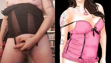 Phone Sex with Tranny Transexual using arse plug cum everywhere - 13 image