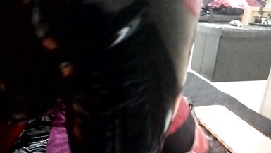 Giant sex-toy in arse Crossdresser latex unfathomable anal Episode#1 - 14 image