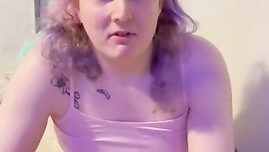 Educational transgender hotty talk about orchiectomy then masturbates with glass fake penis - 3 image