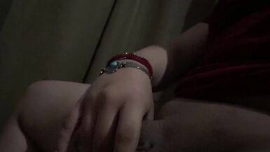 Ochmann transexual of large boobs and large dick masturbate in the washroom - 14 image