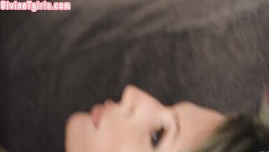 Lady-Boy breasty mother I'd like to fuck bareback team-fucked by BF on the daybed - 3 image