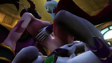 Futanari Draenei Fuck Demon Gal Trio : Warcraft Porn Parody - 15 image