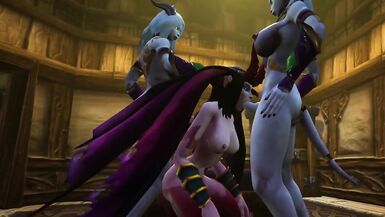 Futanari Draenei Fuck Demon Gal Trio : Warcraft Porn Parody - 4 image