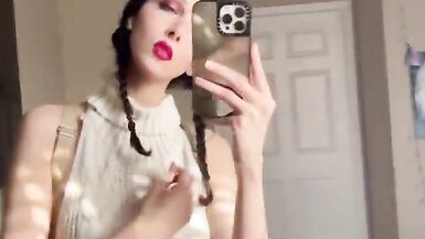 Oiled up trap school gal - 4 image