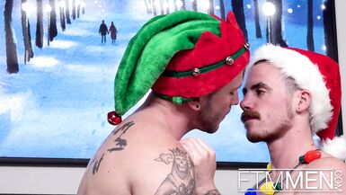 FTM Males - Inked lad uses toys on FTM boy - 3 image