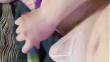 Nonbinary bitch erupts with one month of cum Pov - 2 image