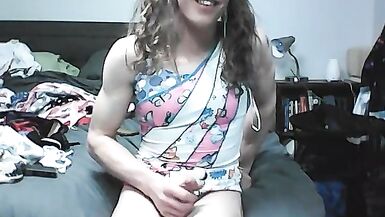 Crossdresser Sissy Floozy Allie Dresses Edge and Cums - 8 image