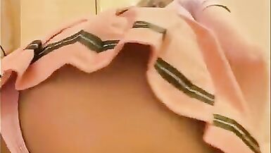 Your stepsister is stuck, have a washroom and shows u her diminutive school uniform - 11 image