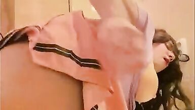 Your stepsister is stuck, have a washroom and shows u her diminutive school uniform - 15 image