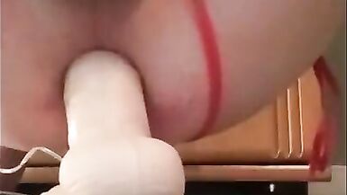 fresh thick 22 cm lengthy vibrating cock destroys my chocolate hole - 9 image