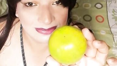 The Fat -Crossdresser -Anal Insertions - Anal Oranges Insertions - 9 image