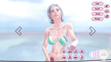 Animation bare beauty was sunbathing near the pool, it made the futanari beauty very concupiscent and they had sex - 2 image