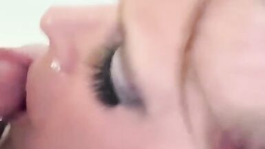 Engulfing little dick untill it cums three times in a row!! - 13 image