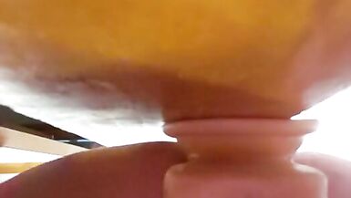 Groaning sissy crossdresser likes pumping dildos with his boy slit!! - 15 image