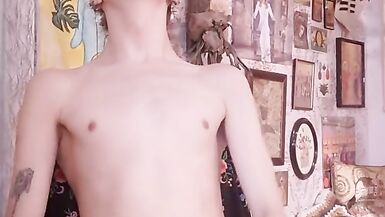 Cute legal age teenager twink groans hard and has a Huge jizz flow - 11 image