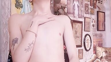 Cute legal age teenager twink groans hard and has a Huge jizz flow - 2 image