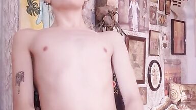 Cute legal age teenager twink groans hard and has a Huge jizz flow - 7 image