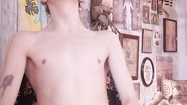 Cute legal age teenager twink groans hard and has a Huge jizz flow - 8 image