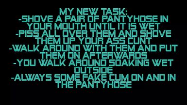 My sissy task , wet hose with different juices - 1 image