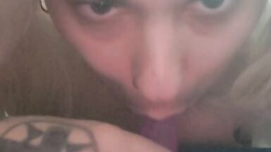 Toy Cock Oral Stimulation Part 1