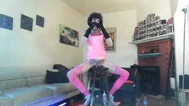 can or hero take the entire thing? beautiful trans bimbo takes big glass plug - 12 image