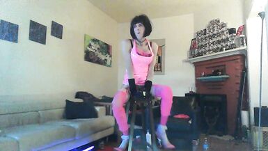 can or hero take the entire thing? beautiful trans bimbo takes big glass plug - 13 image