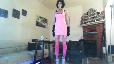 can or hero take the entire thing? beautiful trans bimbo takes big glass plug - 2 image