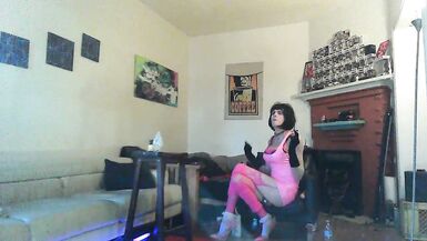 can or hero take the entire thing? beautiful trans bimbo takes big glass plug - 6 image