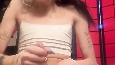 Silly Fit Small Hung Latin Babe Edges Then Huge jizz flow! - 8 image