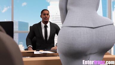 BBC boss spanks his LARGE BUTT trans secretary. - 4 image