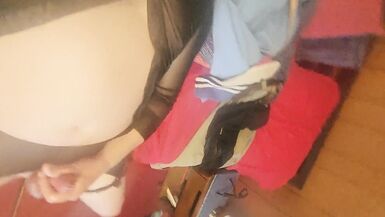 Waking Up and Jerking Off My Hard Sissy Love Button - 10 image