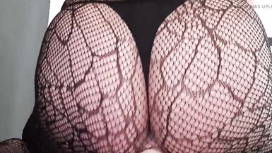 Clothed in fishnet nylons, I acquire a sextoy in my a-hole - 6 image