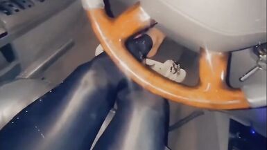 Large Milk Sacks Shiny Leggings Tease