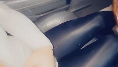 Large Milk Sacks Shiny Leggings Tease - 15 image