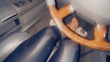 Large Milk Sacks Shiny Leggings Tease - 8 image