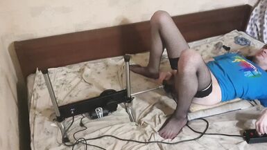 Crossdresser Sasha Earth with Banging Machine - 15 image