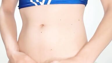 Naive femboy cheerleader unlocks his little stiffy  - 12 image