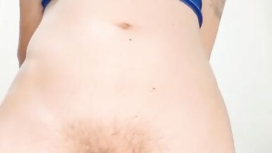 Naive femboy cheerleader unlocks his little stiffy  - 14 image