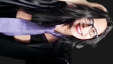 Sandra Zanerri in satin robe, hot, jerking hard dick Part 1 - 3 image