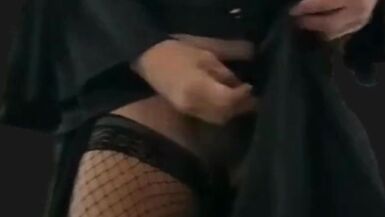 Sandra Zanerri in satin robe, hot, jerking hard dick Part 1 - 8 image