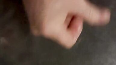 Below cover jacking off cum - 14 image