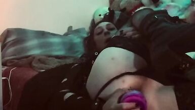 Rock trans gal destroys her wazoo with biggest anime sex tool - 6 image